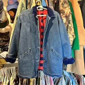 Denim chore coat